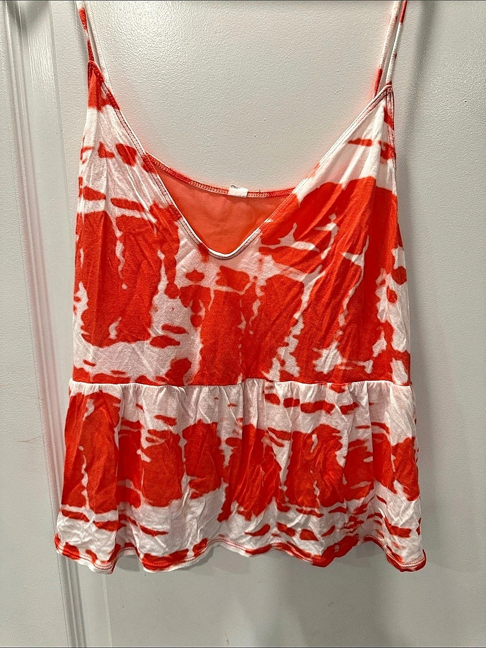 Alo Abstract Print Camisole in Orange & White